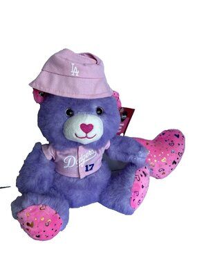 Mini Teddy Bear in Ohtani 17 Jersey Shirt & Hat Pink with Heart - BNWT